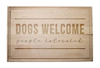Dogs Welcome 17" x 11" Maple Cutting Board
