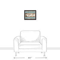 Hippity Hoppity Bunnies 11" x 14" Black Floating Framed Canvas