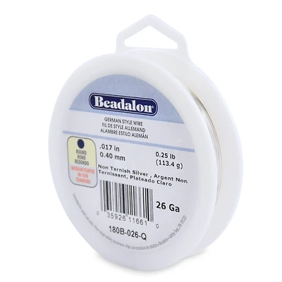 Beadalon® 26 Gauge Silver Round German Style Wire