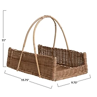 Hello Honey® 16" Natural Decorative Rattan Hanging Basket