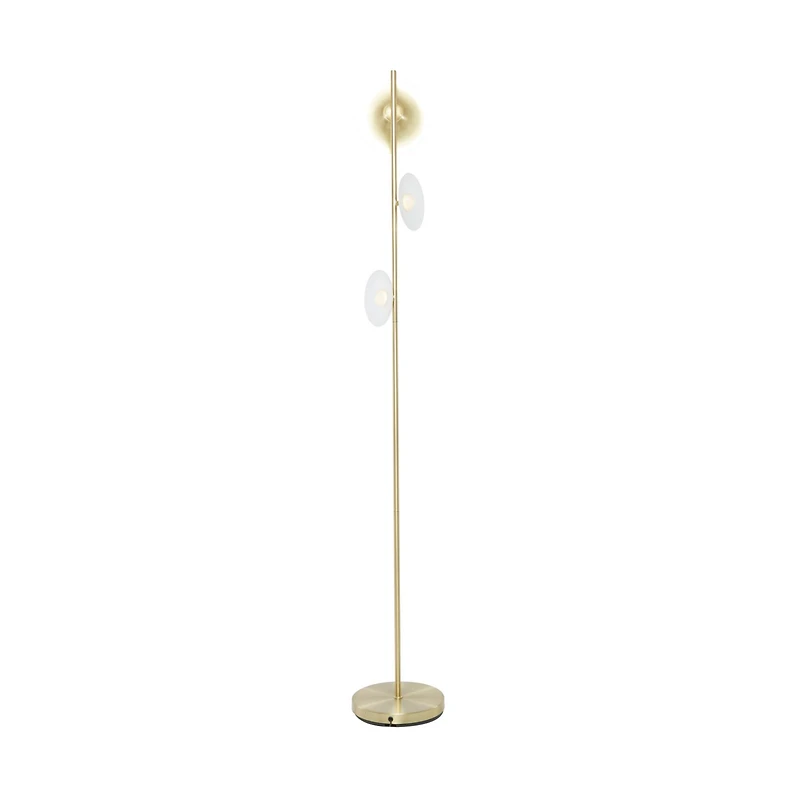 Gold Iron Modern Floor Lamp, 67" x 10" x 10"