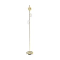 Gold Iron Modern Floor Lamp, 67" x 10" x 10"