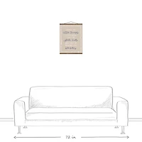 Enjoy the Little Things Teak Hanging Canvas