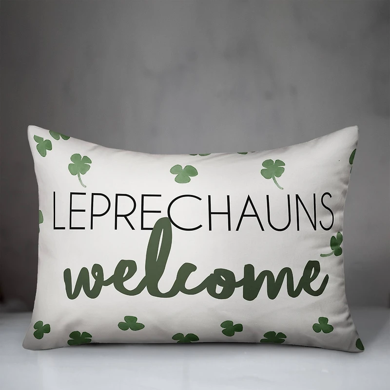Leprechauns Welcome 20" x 14" Throw Pillow