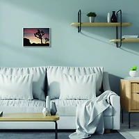 Stupell Industries Desert Tree Sunset Silhouette Photograph Gray Framed Wall Art