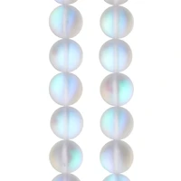 White Opal Glass Round Beads, 10mm by Bead Landing™