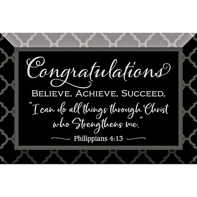 Congratulations Glass Plaque with Easel