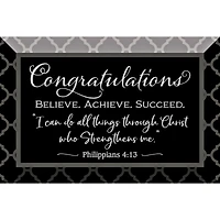 Congratulations Glass Plaque with Easel