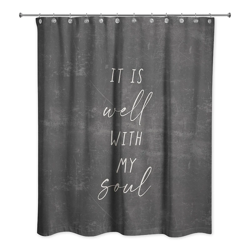 Well with My Soul 71" x 74" Shower Curtain