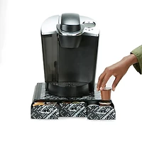 Mind Reader Black Print 36 Capacity Single Serve Coffee Pod Holder Drawer