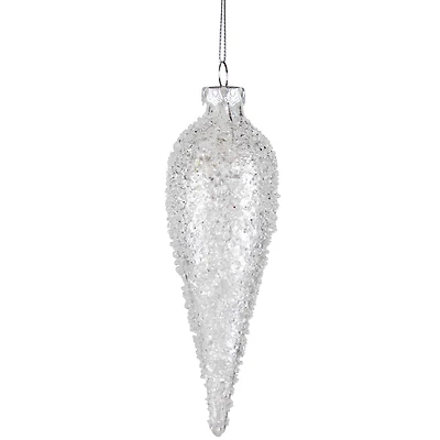6.25" Clear Glass Winter Icicle Ornament