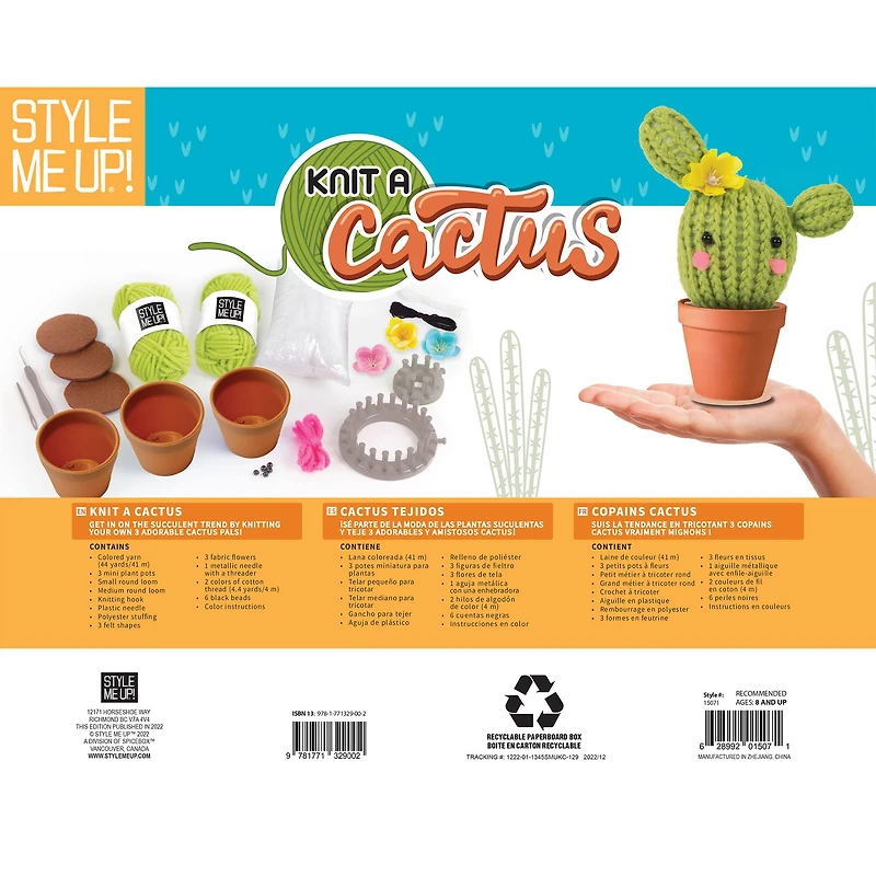 Style Me Up! Knit A Cactus Activity Kit