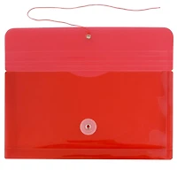 JAM Paper 5.25" x 10" Pink Plastic Button & String Tie Closure Business Envelope, 12ct.