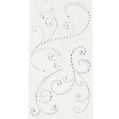 Recollections™ Adhesive Rhinestones, Large Clear Flourishes