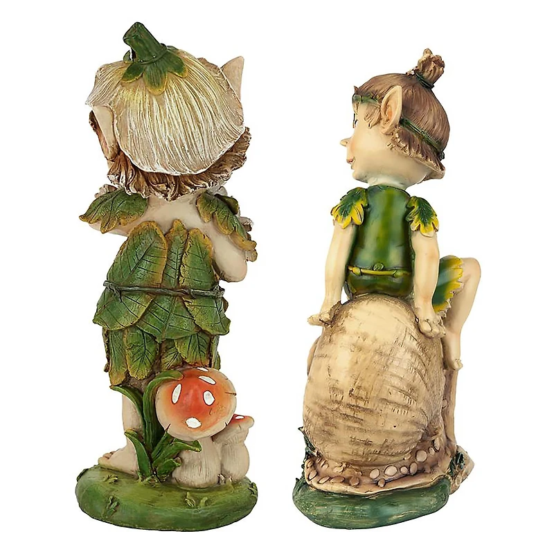 Design Toscano Pixie Pete Elfin Gnome Garden Statue Set