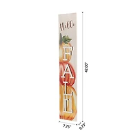 Glitzhome® 3.5ft. Hello Fall Wooden Porch Sign
