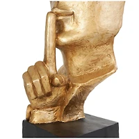3ft. Gold Abstract Cutout Quiet Gesture Face Sculpture