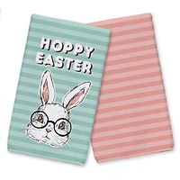 Bunny With Glasses 16" x 25" Tea Towel - Set of 2