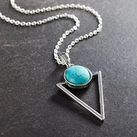 Dyed Turquoise Howlite Triangle Pendant by Bead Landing™