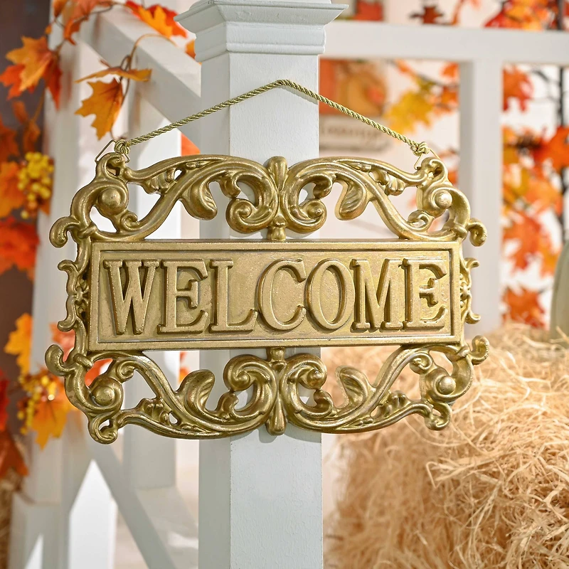 15" Gold Welcome Sign Wall Décor by Ashland®