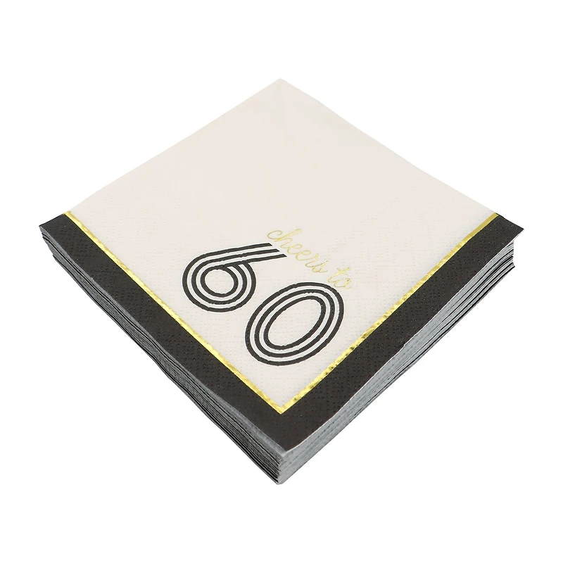 Cheers to 60 Beverage Napkins, 20ct. by Celebrate It™