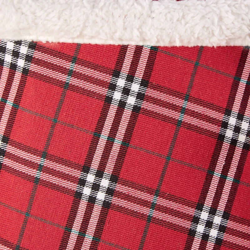 DII® Red Plaid Holiday Tree Collar