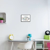 Stupell Industries Kids Educational Transportation Alphabet Framed Giclee Art
