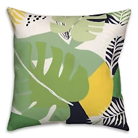 Modern Geometric Palm 18" x 18" Throw Pillow