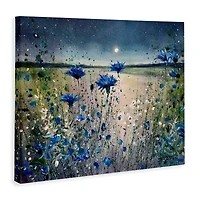 Stupell Industries Moon over Blooming Flowers Canvas Wall Art