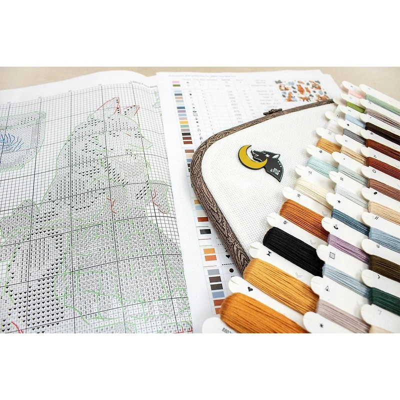 LetiStitch Foxy New Year Counted Cross Stitch Kit