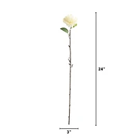 24in. Artificial Pincushion Protea Flower Stem - Set of 4