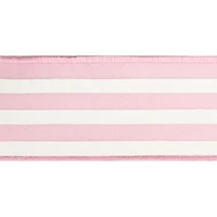 2.5" x 25ft. Stripe Faux Linen Wired Ribbon by Celebrate It™ Décor