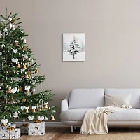 Stupell Industries Snowy Christmas Tree Landscape Canvas Wall Art