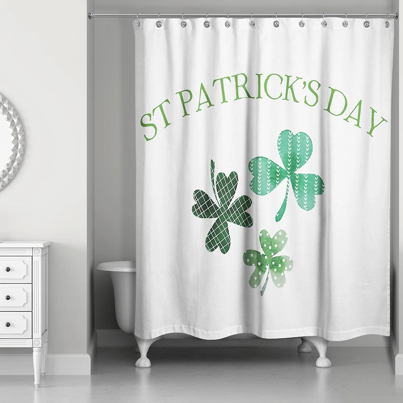 St Patricks Clovers Shower Curtain 71" x 74" Shower Curtain