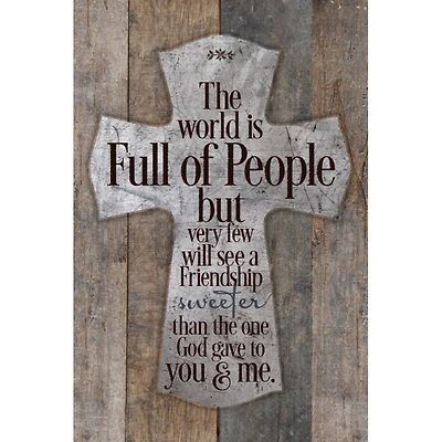 New Horizon The World Is Full Of People Wood Plaque