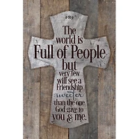 New Horizon The World Is Full Of People Wood Plaque