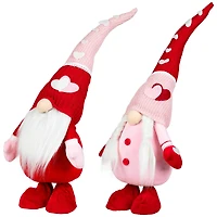 23" Gnomes with Knitted Hats Valentine's Day Decoration Set