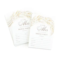 Hortense B. Hewitt Co. Dried Floral Bridal Shower Blank Invites