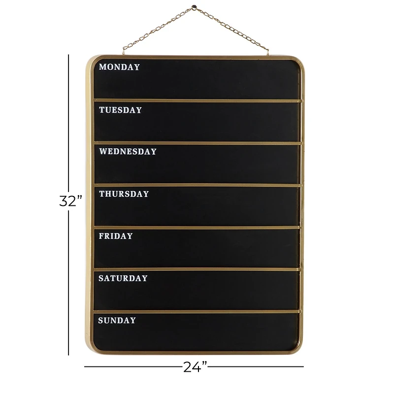 32" Black Contemporary Blackboard Wall Sign