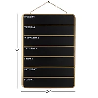 32" Black Contemporary Blackboard Wall Sign