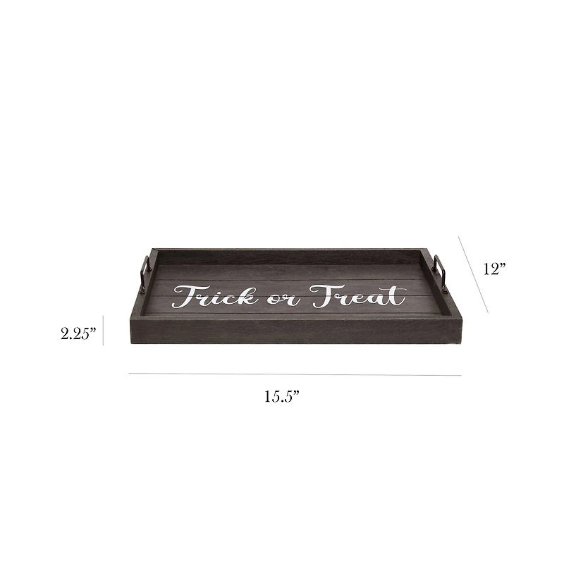 Elegant Designs™ 15.5" Trick or Treat Serving Tray with Handles