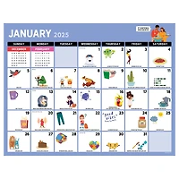 TF Publishing Large 2025 Every Day is a Holiday Monthly Blotter Desk Pad Calendar