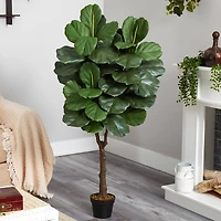 4.5ft. Potted UV Resistant Fiddle Leaf Fig Tree