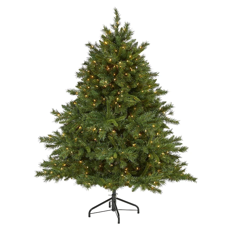 6ft. Pre-Lit Wyoming Mixed Pine Artificial Christmas Tree, Clear LED Lights