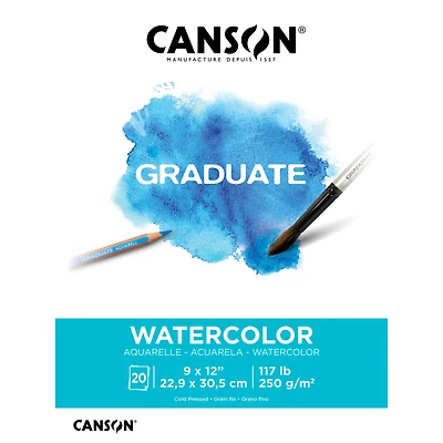 Canson® Graduate Foldover Watercolor Pad, 9" x 12"