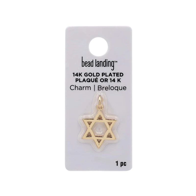 14K Gold Plated Star of David Charm by Bead Landing™