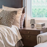 Simple Designs Gray Mini Ceramic Globe Table Lamp