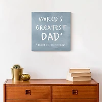 World's Greatest Dad Canvas Wall Art