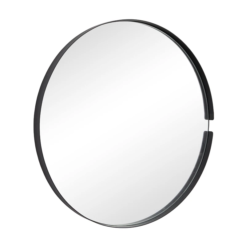 CosmoLiving by Cosmopolitan Black Metal Contemporary Wall Mirror, 26" x 26" x 2"