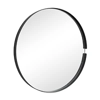 CosmoLiving by Cosmopolitan Black Metal Contemporary Wall Mirror, 26" x 26" x 2"